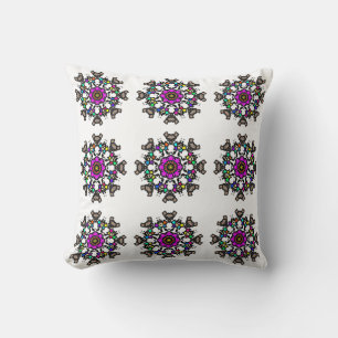 Violet Bloom Orbit Cushion