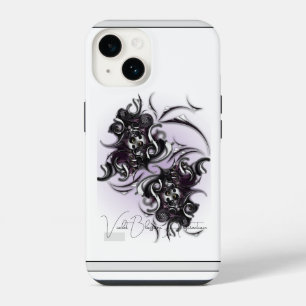 "Violet Blossom Abstraction", Apple iPhone 14 Case