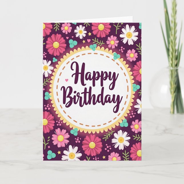 Violet Blossom Card (Front)