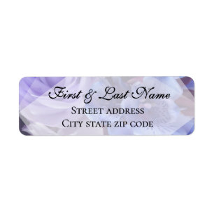 Violet Blue Florals Label Return Address Label