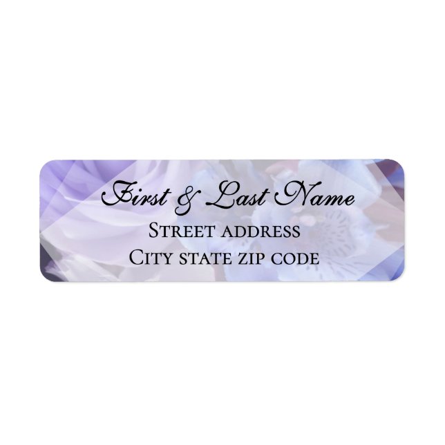 Violet Blue Florals Label Return Address Label (Front)