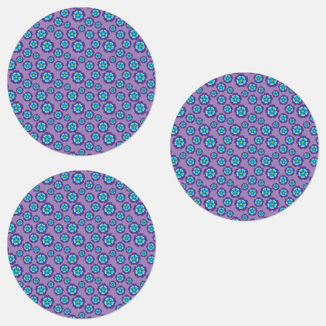 Violet Blue Flowers Pattern (Group)