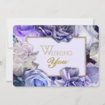 Violet Blue Rose Secret Gardens Birthday Card