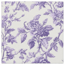Violet Botanical Floral Toile