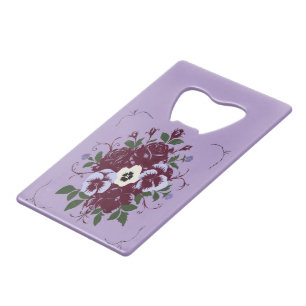 Violet Bouquet Steel Bottle Opener