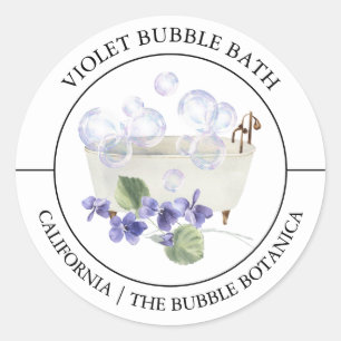 Violet Bubble Bath label
