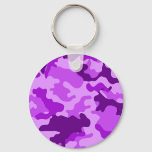 Violet Camo Keychain