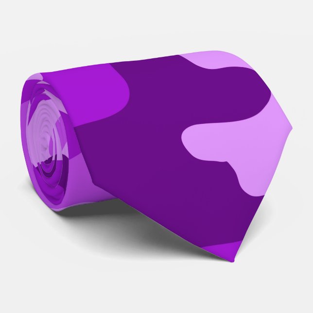 Violet Camo Neck Tie (Rolled)