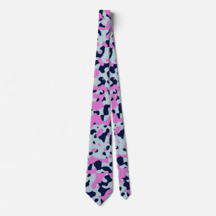 Violet Camouflage in Deep Blue and Soft Blue Tie