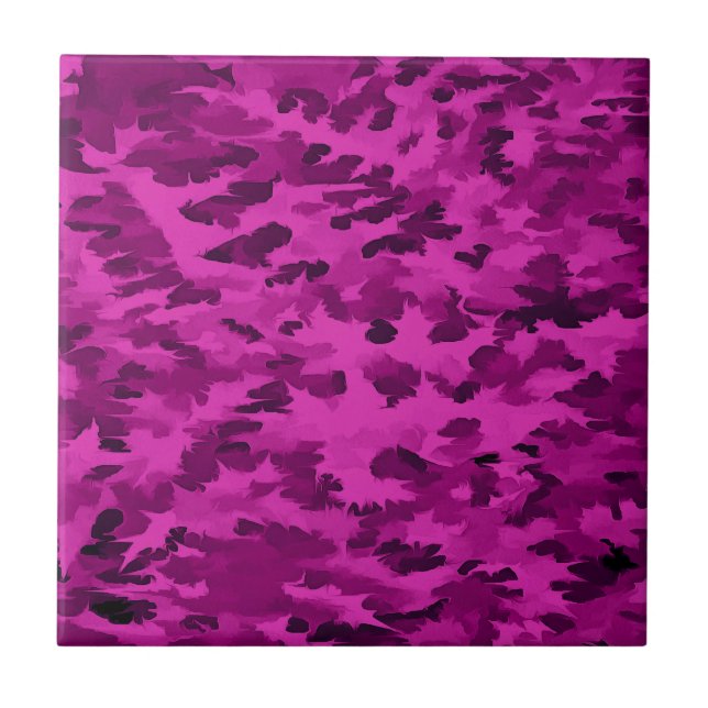 Violet Camouflage Pattern Tile (Front)