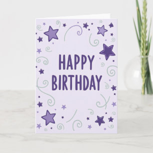 Violet Celestial Birthday Card