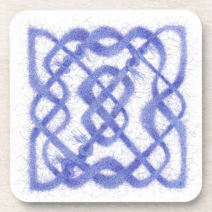 VIOLET CELTIC KNOT Hard Plastic Coasters