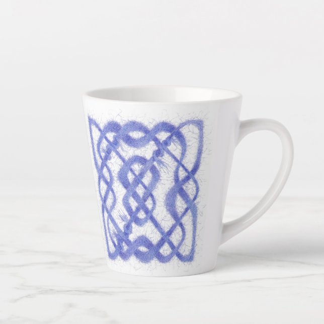 VIOLET CELTIC KNOT Latte Mug (Right)