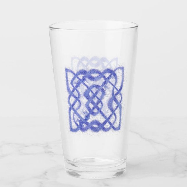 Violet Celtic Knot Pint Drinking Glass (Front)