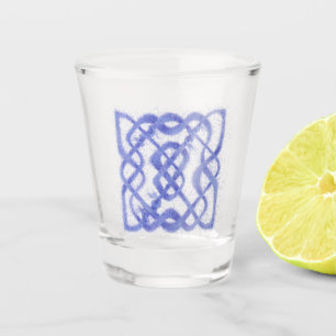 Violet Celtic Knot Shot Glass
