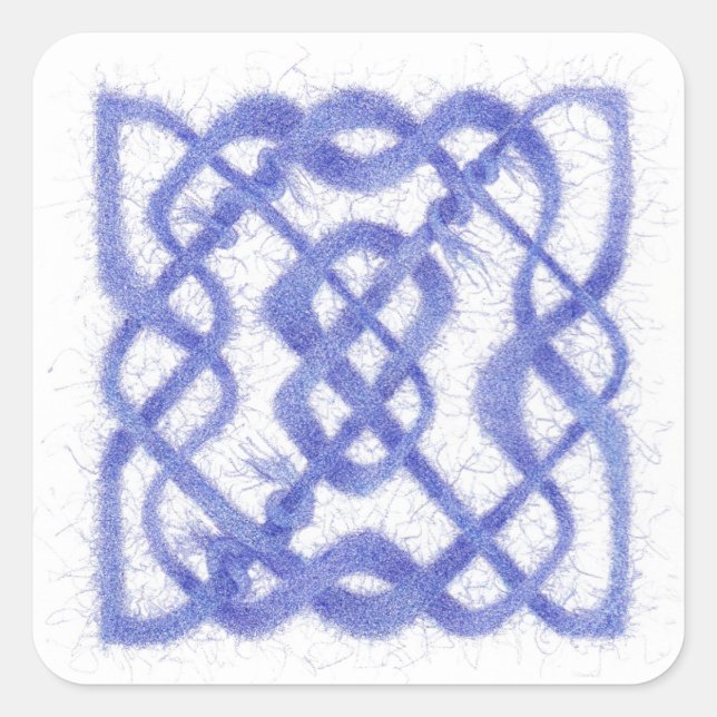 VIOLET CELTIC KNOT Small Square Stickers (Front)