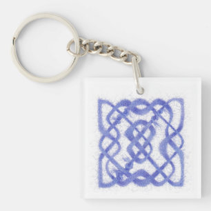 VIOLET CELTIC KNOT Square Acrylic Keychain
