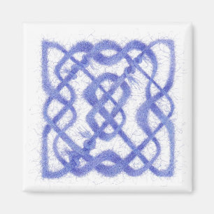 VIOLET CELTIC KNOT Square Magnet