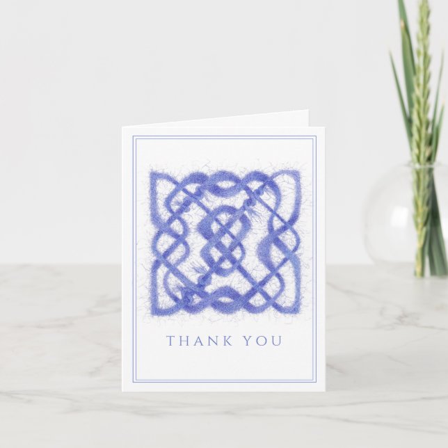 VIOLET CELTIC KNOT Thank You Notecard (Front)