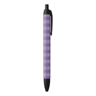 Violet chequered background black ink pen