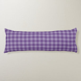Violet chequered background body cushion