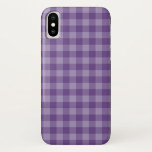 Violet chequered background iPhone x case
