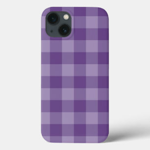 Violet chequered background iPhone 13 case