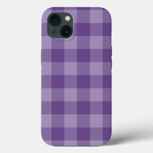 Violet chequered background iPhone 13 case