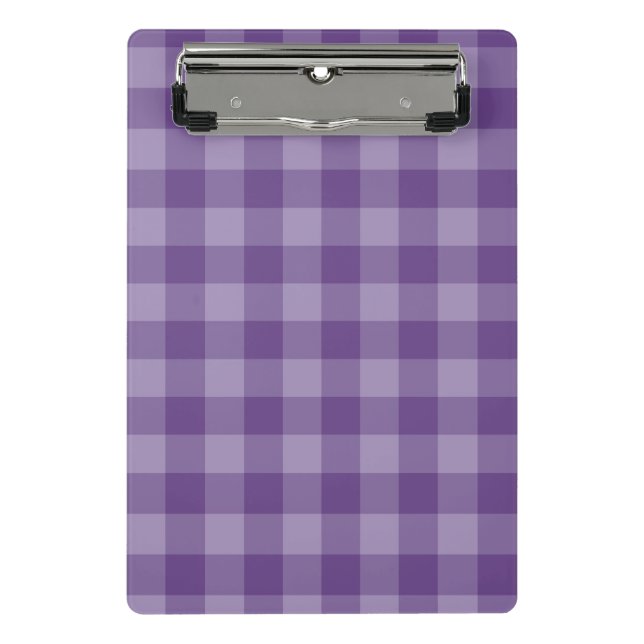 Violet chequered background mini clipboard (Front)