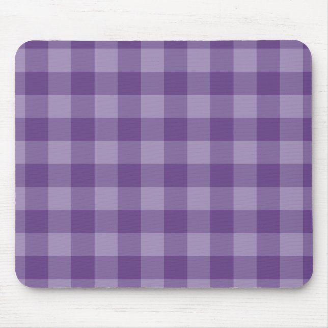 Violet chequered background mouse pad (Front)