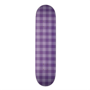 Violet chequered background skateboard