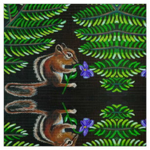 Violet Chipmunk Fabric