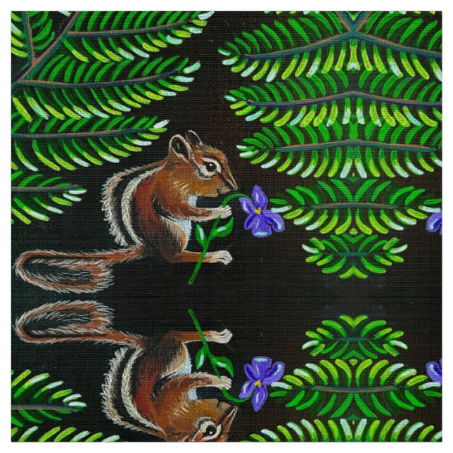 Violet Chipmunk Fabric (Swatch)