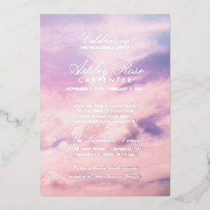Violet Clouds Celebration of Life Memorial Silver