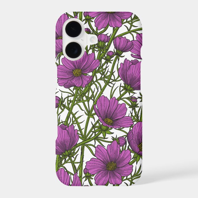 Violet cosmos flowers (Back)