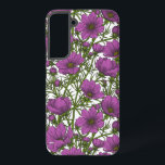 Violet cosmos flowers samsung galaxy case<br><div class="desc">Hand drawn vector illustrations with pink cosmos flowers</div>