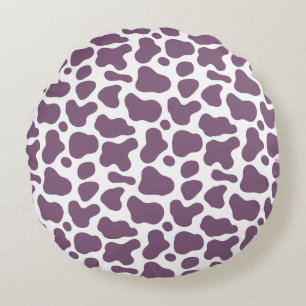 Violet Cow Round Cushion