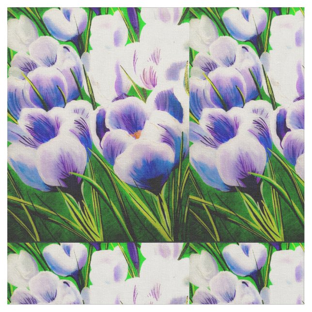 Violet Crocus Fabric (Close Up)