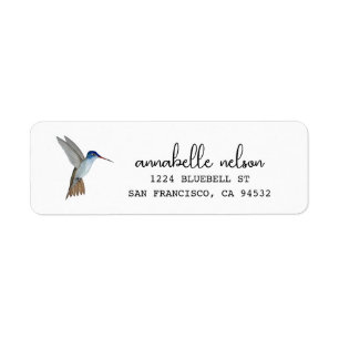 Violet-crowned Hummingbird Return Address Label