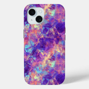 Violet Crumpled Texture iPhone 15 Case