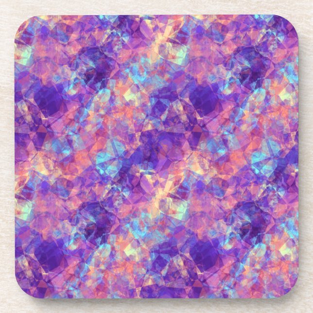Violet Crumpled Texture Coaster (Front)