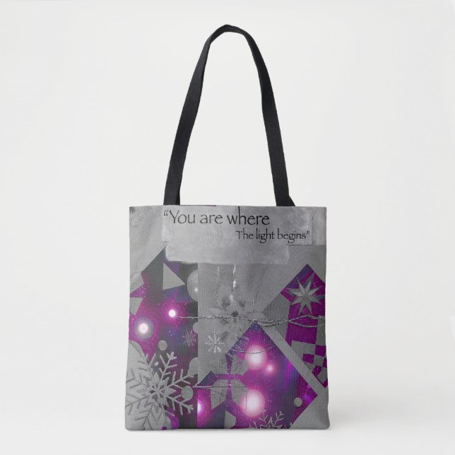 Violet Crystal Dream Tote Bag (Front)