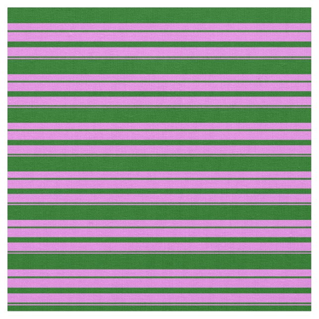 Violet & Dark Green Coloured Stripes Pattern Fabric (Close Up)