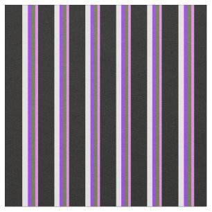 Violet, Dark Olive Green, Purple, White & Black Fabric