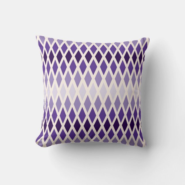 Violet Diamond Ombre Cushion (Front)
