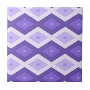 Violet diamond pattern ceramic tile