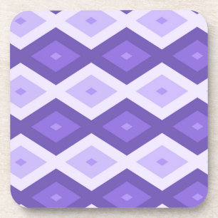 Violet diamond pattern coaster