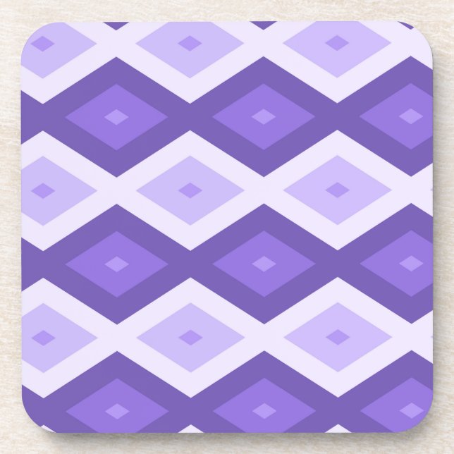 Violet diamond pattern coaster (Front)