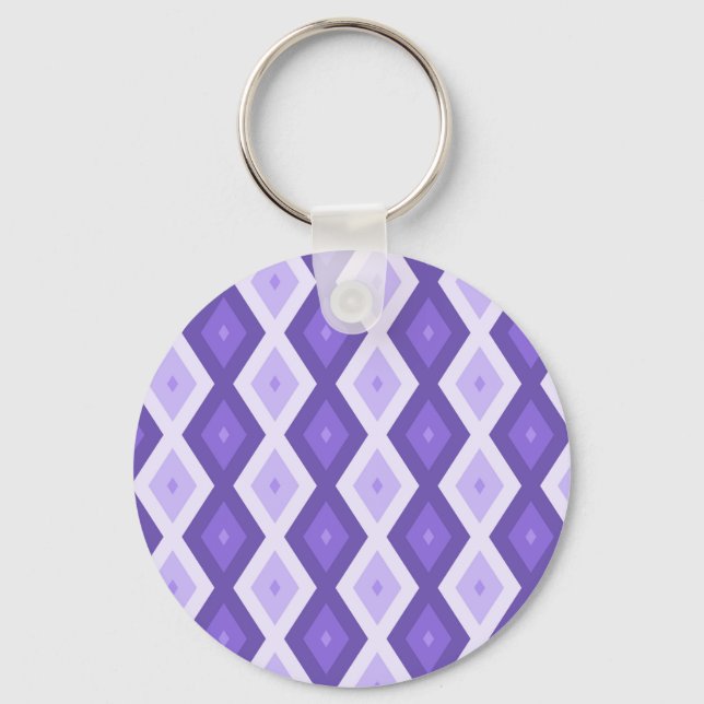 Violet diamond pattern key ring (Front)