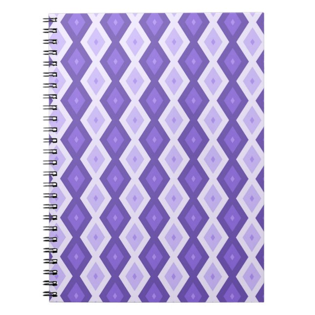Violet diamond pattern notebook (Front)
